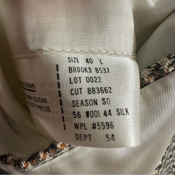 Vintage Brooks Brothers houndstooth blazer, 40L, wool/silk blend, office - Picture 6 of 9